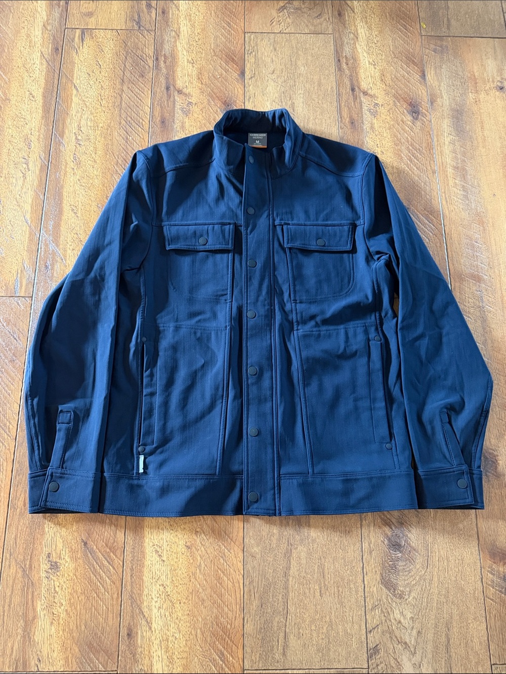 Mens Icebreaker Softshell Merino Wool Medium Jacket Navy